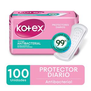 Protectores diarios antibacteriales (100 unidades)
