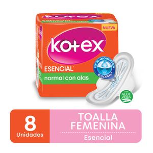 Toalla esencial normal con alas 8 (unidades)