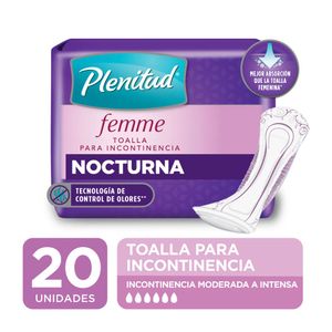 Toalla nocturna plenitud femme (20 unidades)