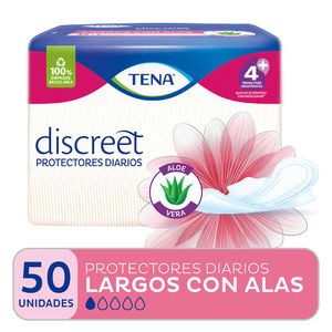 Protector discreet largo con alas (50 unidades)