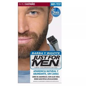 Colorante gel barba y bigote color castaño