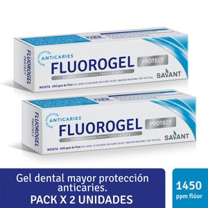 Gel dental con fluor protect menta 60 gr (pack 2 unidades)