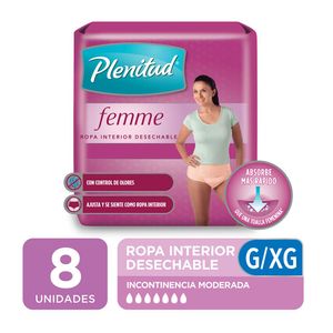 Ropa interior femme pants talle g/xg (8 unidades)