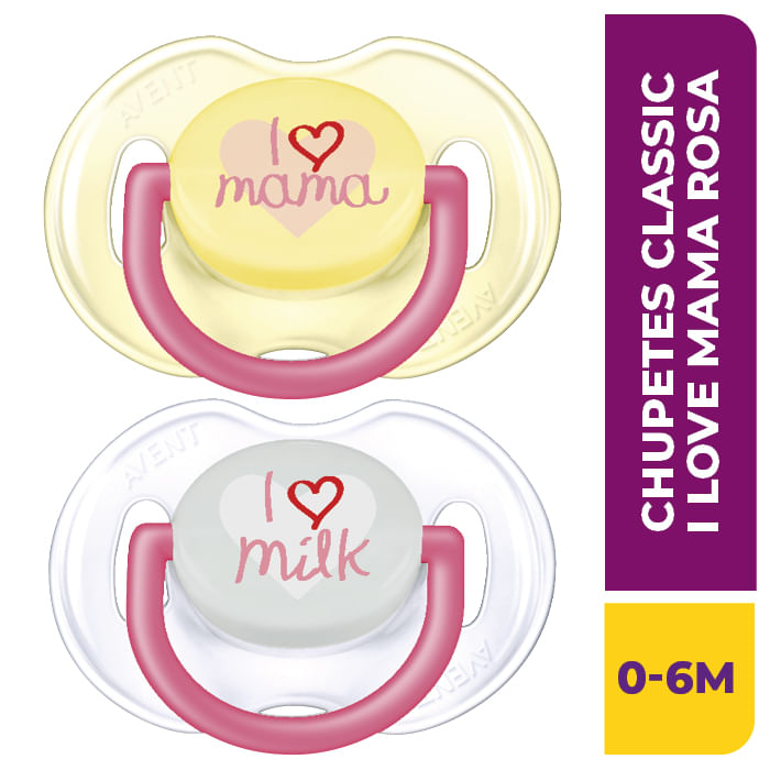 AVENT-CHUPETES-CLASSIC-DECO-I-LOVE-MAMA--0-6M-SCF172-52--2U-