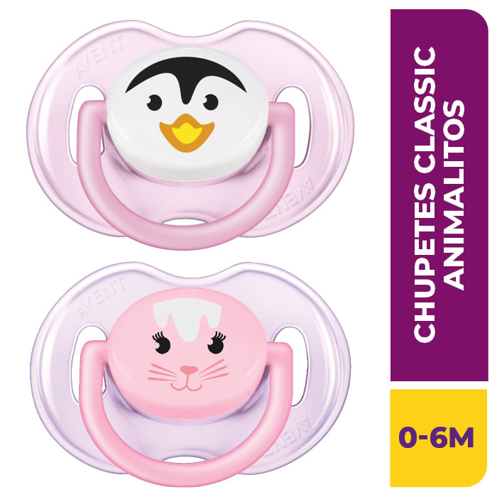 AVENT-CHUPETES-CLASSIC-DECO-ANIMALES--0-6M--SCF182-13--2-U-