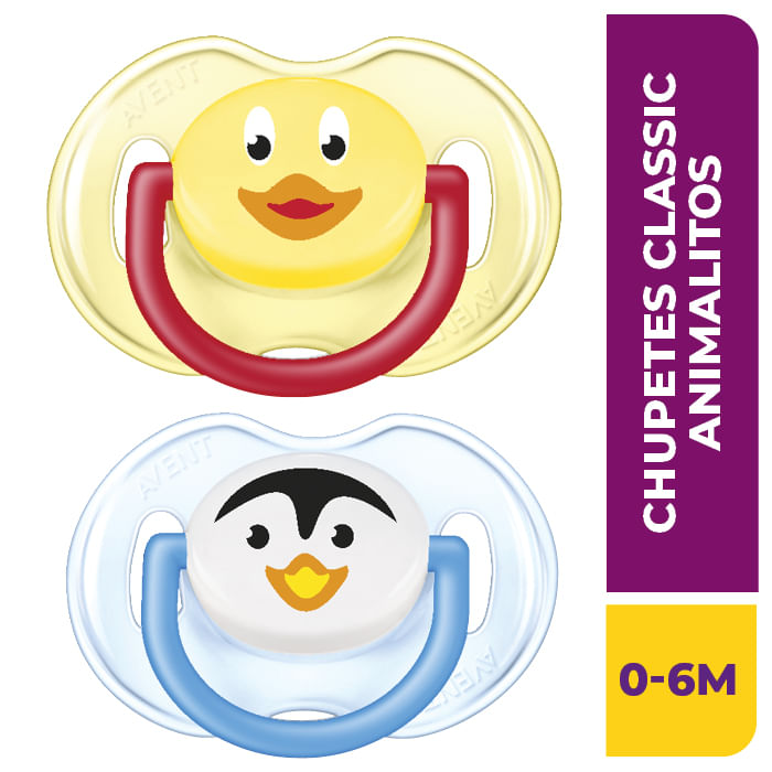 AVENT-CHUPETES-CLASSIC-DECO-ANIMALES--0-6M--SCF182-12--2-U-