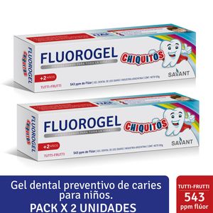 Gel dental con fluor chiquitos 60 gr (pack 2 unidades)