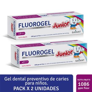 Gel dental con fluor junior tutti frutti 60 gr (pack 2 unidades)