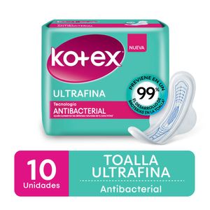 Toalla femenina antibacterial ultrafina (10 unidades)