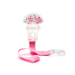 Sujeta chupetes rosa