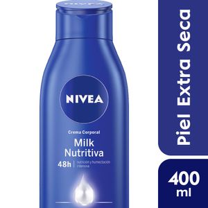Crema corporal hidratante milk nutritiva 5 en 1 piel extra seca 400 ml