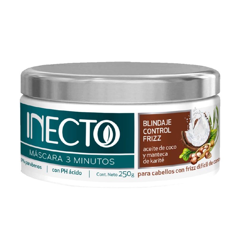 INECTO-MASCARA-3-MINUTOS-BLINDAJE-CONTROL-FRIZZ-250-G