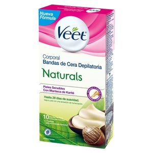 Bandas depilatorias corporales naturals (10 unidades)