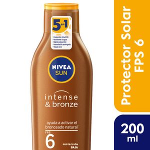 Bronceador loción sun intense & bronze fps6 200 ml