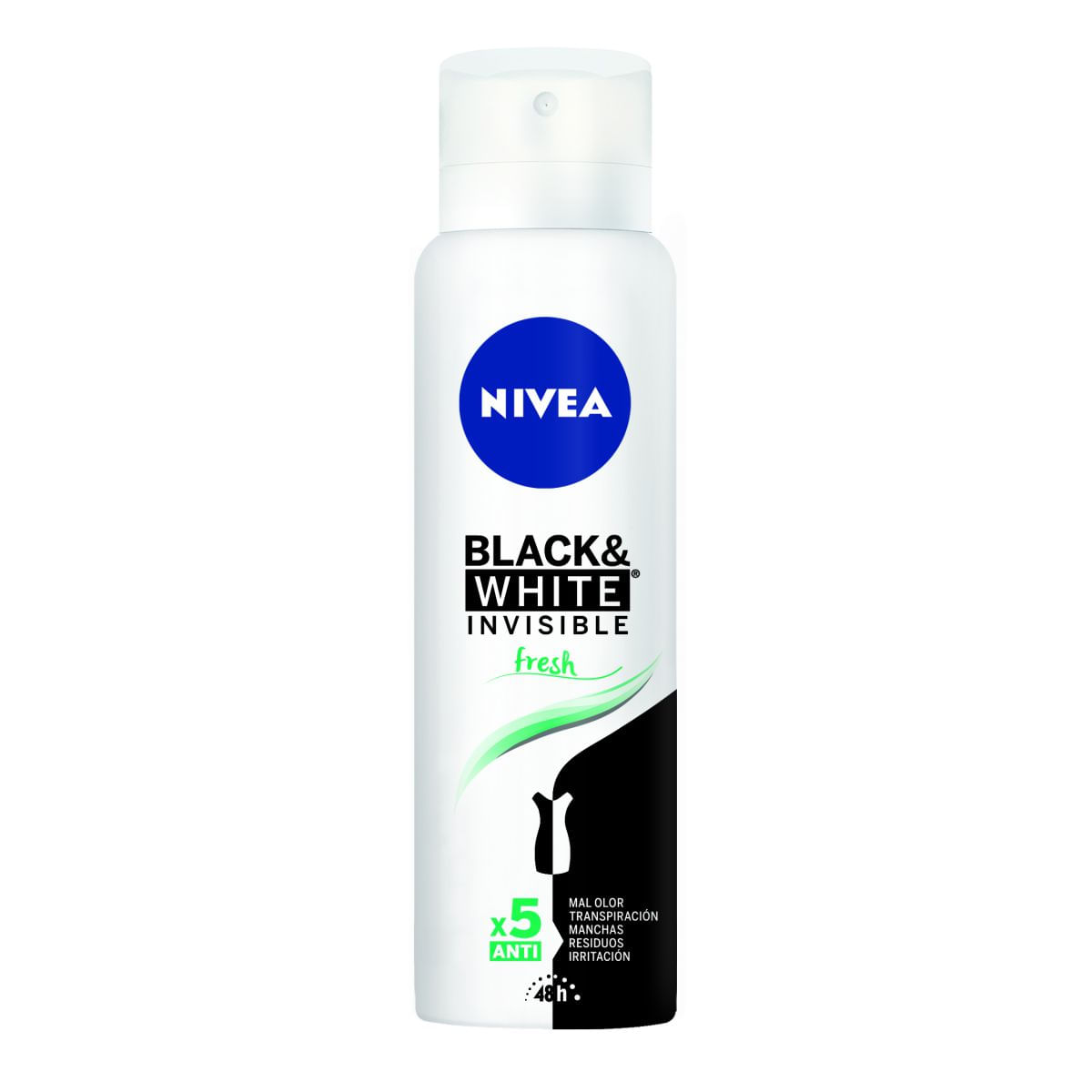 Antitranspirante femenino Black & White Invisible Fresh Spray 150 ml