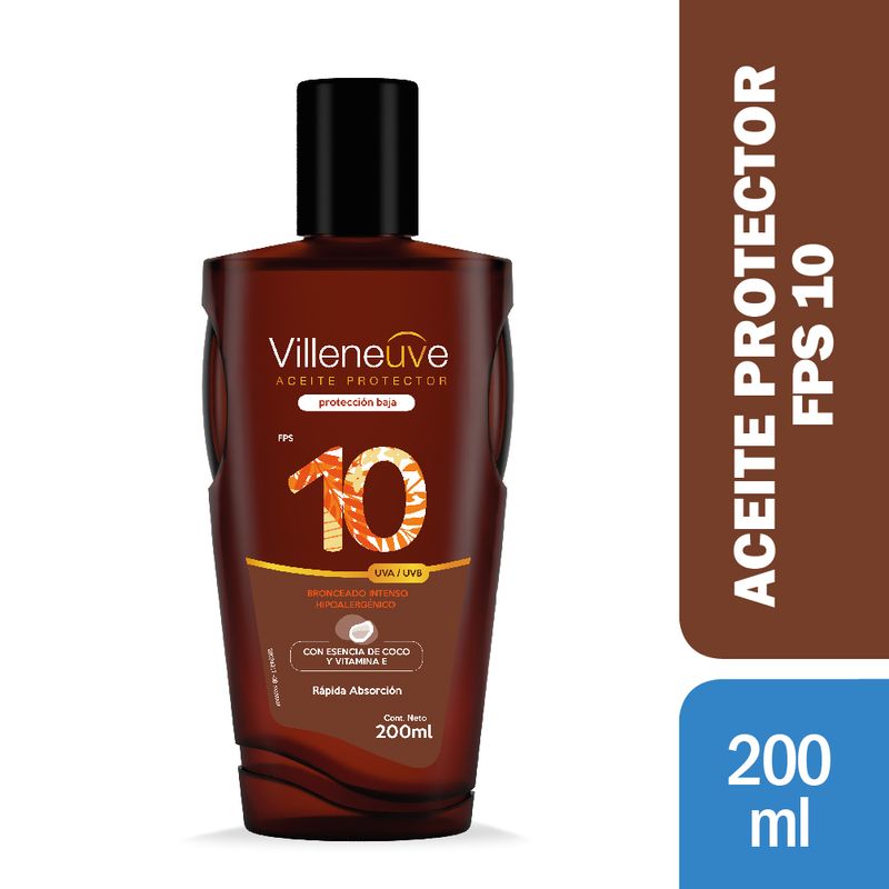 VILLENEUVE-ACEITE-PROTECTOR-SOL-DRY-FEEL-FPS10-200-ML