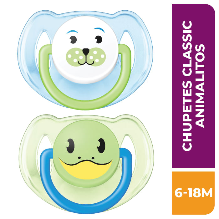 AVENT-CHUPETES-CLASSIC-DECO-ANIMALES--6-18M--SCF182-14--2U-