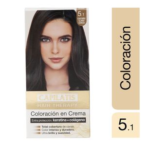 Kit coloración en crema castaño claro ceniza n°5.1