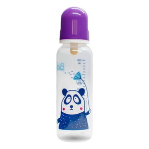 Biberon decorado con tetina de caucho 250 ml