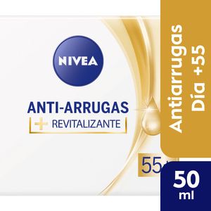 Crema facial revitalizante antiarrugas con aceite de argán 55+ 50 ml