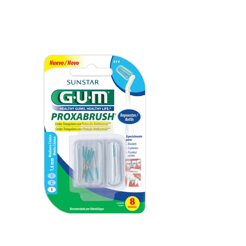 GUM-REPUESTO-INTERDENTAL-614-CONICO--8-UNIDADES-