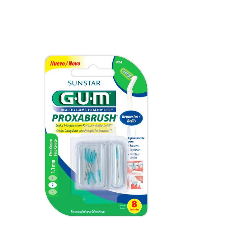 GUM-REPUESTO-INTERDENTAL-414-FINO-CONICO--8-UNIDADES-