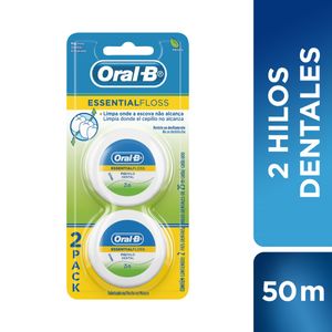 Hilos dentales essential floss 25mts (2 unidades)