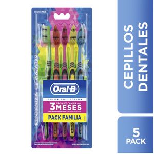 Cepillo dental color pack familiar 5 unidades