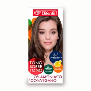 Kit de coloracion tono sobre tono 5.3 castaño claro dorado