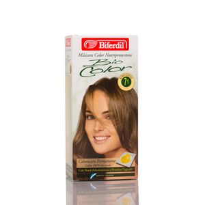Kit coloracion bio color 7.1 rubio ceniza