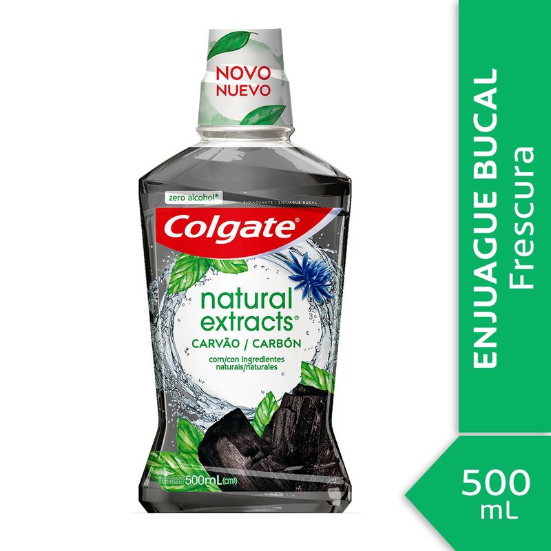 COLGATE-ENJUAGUE-BUCAL-NATURAL-EXTRACTS-CARBON-500-ML