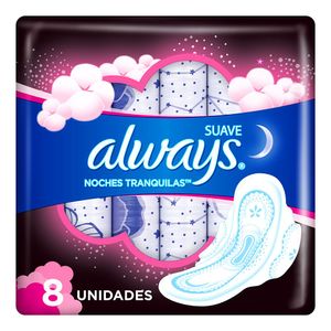 Toallitas Femeninas Nocturna Maxima Proteccion Suave (8 unidades)