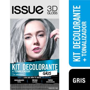 Kit decolorante +tonalizor gris gloss 3d
