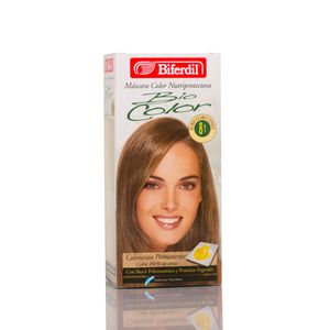 Kit coloracion bio color 8.1 rubio claro ceniza