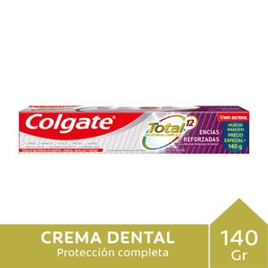 Pasta dental total 12 encías reforzadas tubo reciclable 140g