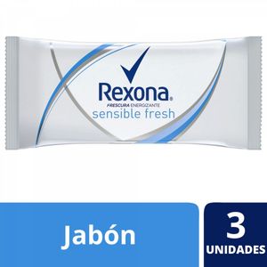 Jabon en barra sensible fresh 125 gr (3 unidades)