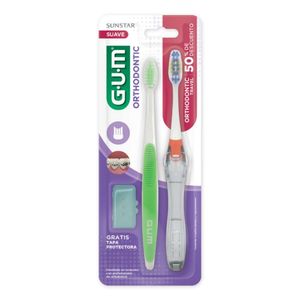 Pack ortodontico (cepillo c/tapa + cepillo travel)