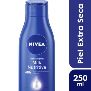 Crema corporal hidratante milk nutritiva 5 en 1 piel extra seca 250 ml