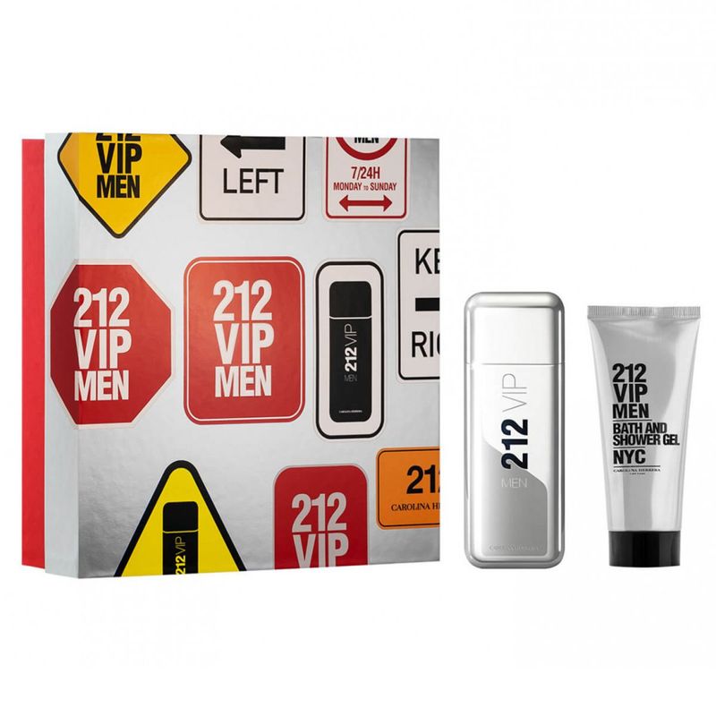 CAROLINA-HERRERA-COFRE-212-VIP-MEN--EDT-100-ML---SHOWER-GEL-