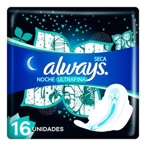 Toallitas femeninas secas noche ultrafina (16 unidades)