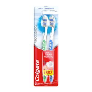 Cepillo de dientes pro cuidado suave 2u