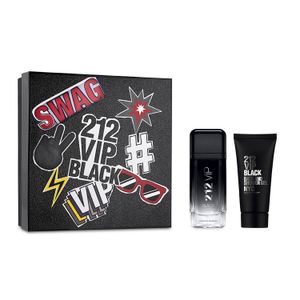 Cofre fragancia 212 vip black for men (edt 100 ml + shower gel)