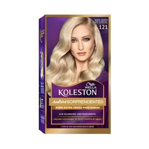 Coloracion en crema kit rubio ceniza claro 121