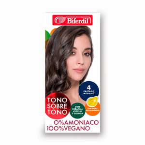 Kit de coloracion tono sobre tono 4 castaño mediano
