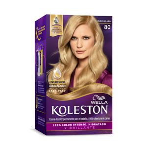 Coloracion en crema kit rubio claro 80