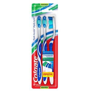 Cepillo dental triple acción medio promo (3 unidades)