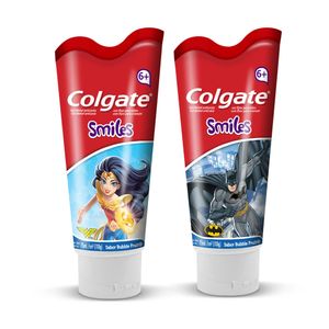Pasta dental smiles batman/wonder woman 100g