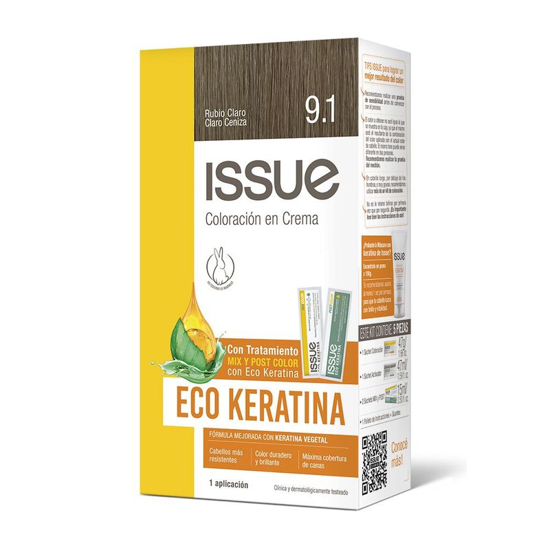 ISSUE-Keratin-color-9.1-rubio-claro-claro-ceniza-9.1-RUBIO-C