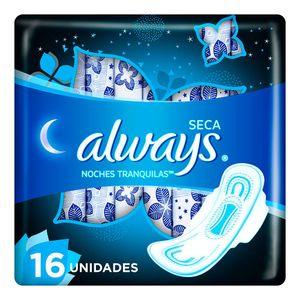 Toallitas Femeninas Nocturna Maxima Proteccion Seca (16 unidades)