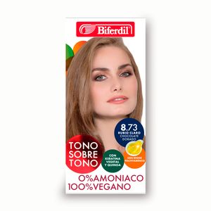 Kit coloracion tono sobre tono 8.73 rubio claro chocolate dorado
